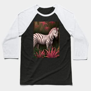 Pink Zebra Baseball T-Shirt